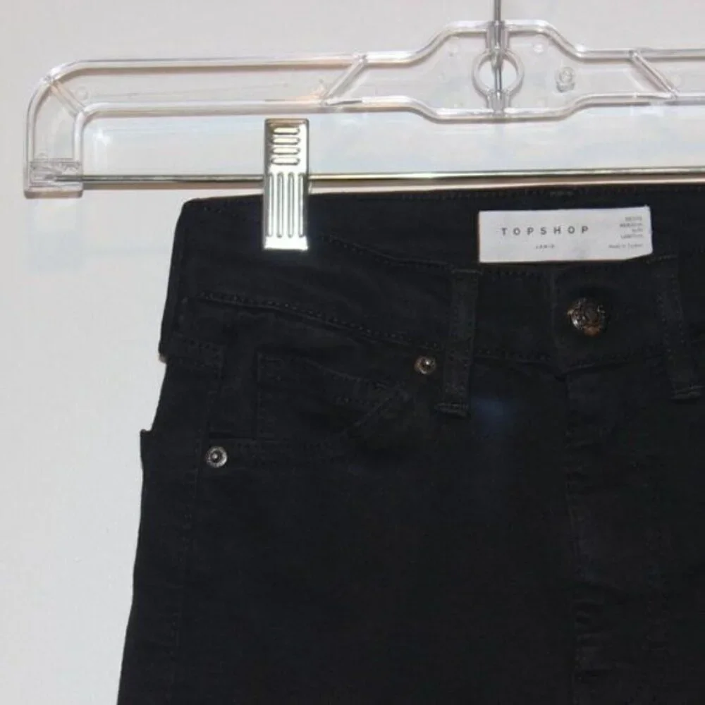 Topshop Black Strength Leg Jamic Jeans Women Size Petite W24